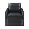 Leather Aire Swivel Glider Chair, Plush Pocket Coil Accent Chair with 180¡ã Rotation - 3 of 4