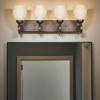 Sunset Lighting Provano 4-Light Vanity 100W with Buttercup Glass, Tique Finish - 3 of 3