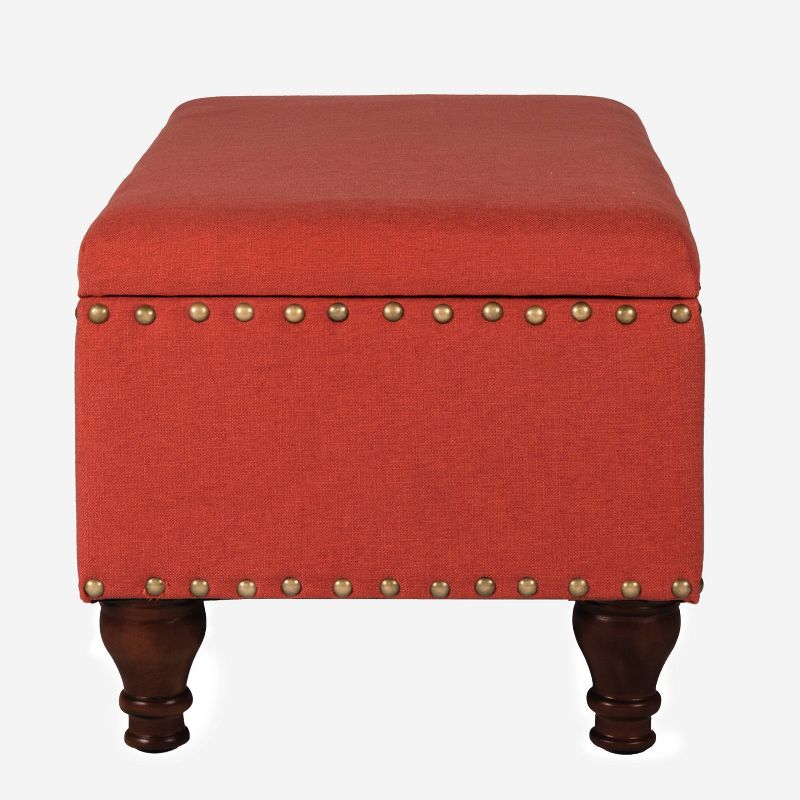 Large Rectangle Storage Bench with Nailhead Trim - HomePop, 3 of 9