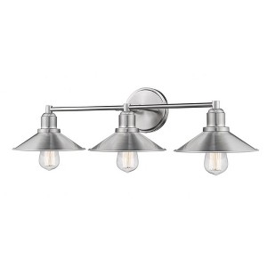 Casa 3-Light Vanity Fixture - Custom Bath Sink Lighting, Dimmable, Damp Rated, Steel Design - 1 of 3