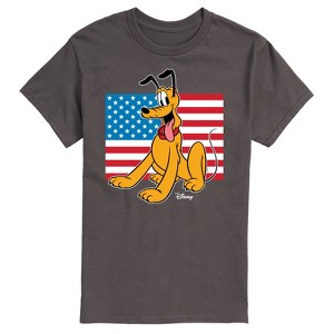 Men's - Disney - Pluto Patriotic USA Flag Short Sleeve Graphic T-Shirt - 1 of 4