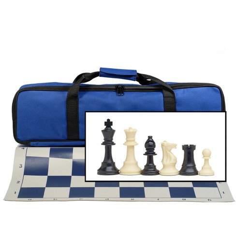 Ebony World Championship Chess Pieces Set 3.75" FIDE type+
