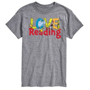 Men's - Dr. Seuss - The Cat In The Hat Book Cover Love Reading Short Sleeve Graphic T-Shirt - 1 of 4
