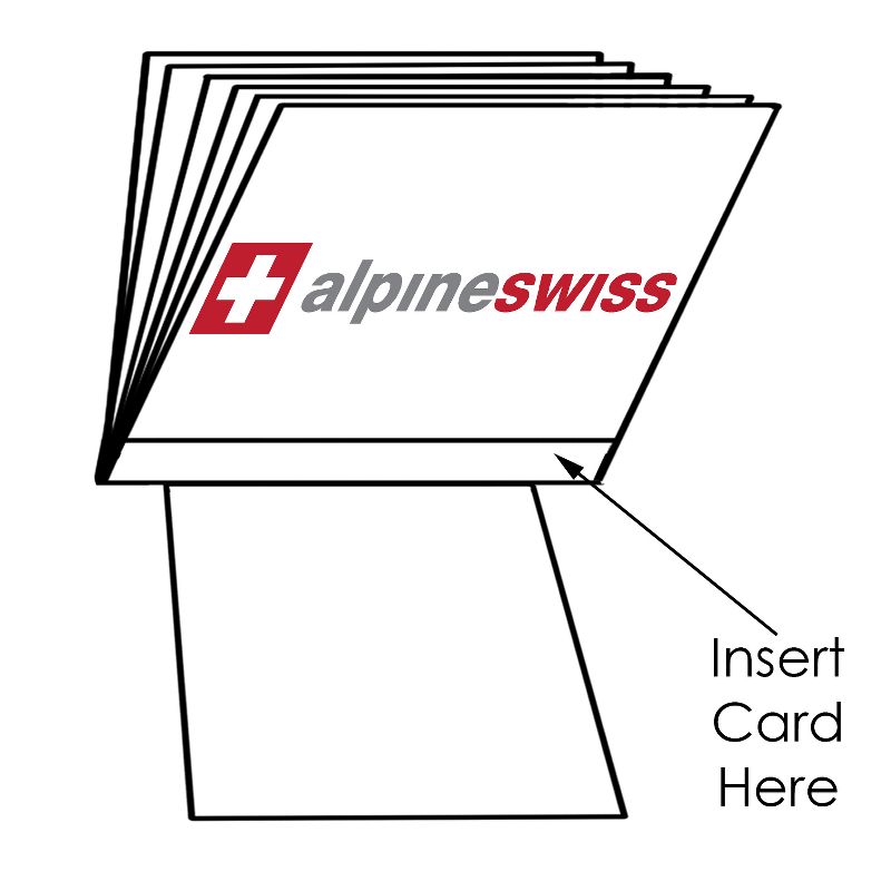 Alpine Swiss SET OF 2 Clear Plastic Wallet Inserts 12 Pages Picture Card Holder, 4 of 8