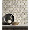 NextWall Alaska Gray and Gold Faux Inlay Hexagon Peel and Stick Wallpaper - 4 of 4