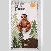 NoJo Into the Wilderness Navy, White, Green and Brown Don’t Wake the Bear 100% Cotton Photo Op Fitted Crib Sheet - 3 of 4
