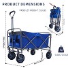 Folding Wagon, Heavy Duty Utility Beach Wagon Cart for Sand - 2 of 4