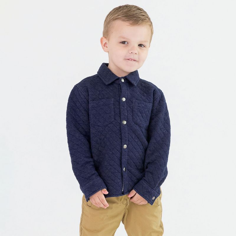 RuggedButts Baby Boys Quilted Long Sleeve Button Down Shirt, 4 of 7
