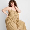 Women's Ruched Midi Tank Dress - Future Collective - 3 of 3