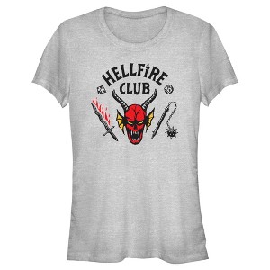 Juniors Womens Stranger Things Welcome to the Hellfire Club T-Shirt - 1 of 4