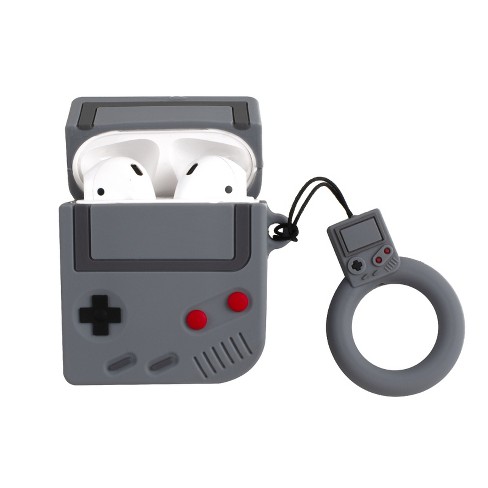 Insten Cute Case Compatible with AirPods 1 & 2 - Classic Game Console Cartoon Silicone Cover with Ring Strap - image 1 of 4