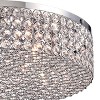 Vienna Full Spectrum Velie Modern Ceiling Light Flush Mount Fixture 16" Wide Chrome 6-Light Crystal for Bedroom Kitchen Living Room Hallway Bathroom - image 3 of 4