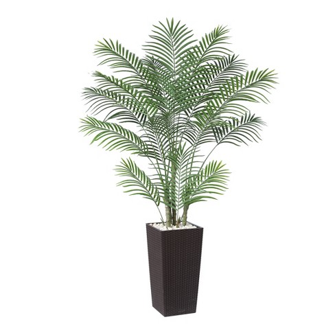 Kazeila UV Resistant Artificial Palm Tree with Tall Planter, Big Pre Potted Fake Palm Trees for Indoor Outdoor Office House Decor - image 1 of 4