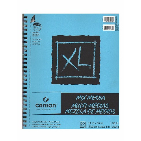 Canson XL 11 x 14 Wire Bound Mixed Media Sketch Pad 60 Sheets/Pad 2/Pack  (97317-PK2)