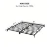 coucheta 14 Inch Metal Bed Frame Platform Bed Frame No Box Spring Needed, Sturdy Heavy Duty Bed Frame, Easy Assembly, Under Bed Storage - Black - 4 of 4