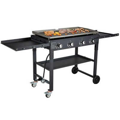 SUGIFT 4 Burner Flat Top Propane Gas Grill in Black