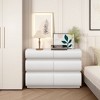 8/6 Drawers Dresser Chest, Modern Handleless Storage Cabinet with Wide Storage for Bedroom -ModernLuxe - 3 of 4