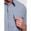 Avalanche Men's Tonal Stripe Quick Drying Button Up Collared Shirt for Casual Wear, Hiking, Vacation Top - 2 of 4