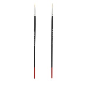 Creative Mark Powercryl Ultimate Acrylic Paint Brushes - Round Assorted Sets of 2, Artist Paint Brushes, 3 Diameters of Synthetic Hair Filament, Fine - 1 of 4
