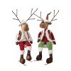 Sullivans Set of 2 Sitting Reindeer 35"H & 36"H Red - 4 of 4
