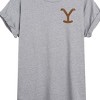 Women's - Yellowstone - Brown Y Logo Oversized Graphic T-Shirt - 3 of 4