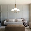 ALOADECOR Modern Glam Glass Globe Bubble Chandelier Sputnik  Hand Blown Glass Pendant Light For Living Room - 2 of 4
