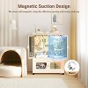 Garvee Aptliton Portable Large Wardrobe Closet with Hanging Rod, Foldable Plastic Storage Organizer with Wheels and Magnetic Doors - 4 of 4