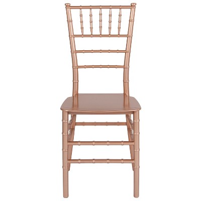 Rose Gold Resin Chiavari Armless Stacking Chair