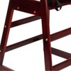 APRILSOUL Wooden Double Solid Wood Feeding High Chair, Portable Baby Booster Chair, Easy to Clean, Walnut Finish - 4 of 4