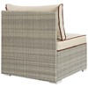 Modway Repose Outdoor Patio Armless Chair Light Gray Beige - 3 of 4