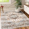 5x7 Area Rug, Machine Washable Rugs for Bedroom, Vintage Distressed Accent Rug, Stain Resistant Throw Kitchen Rugs with Non Slip Backing, Traditional - 2 of 4