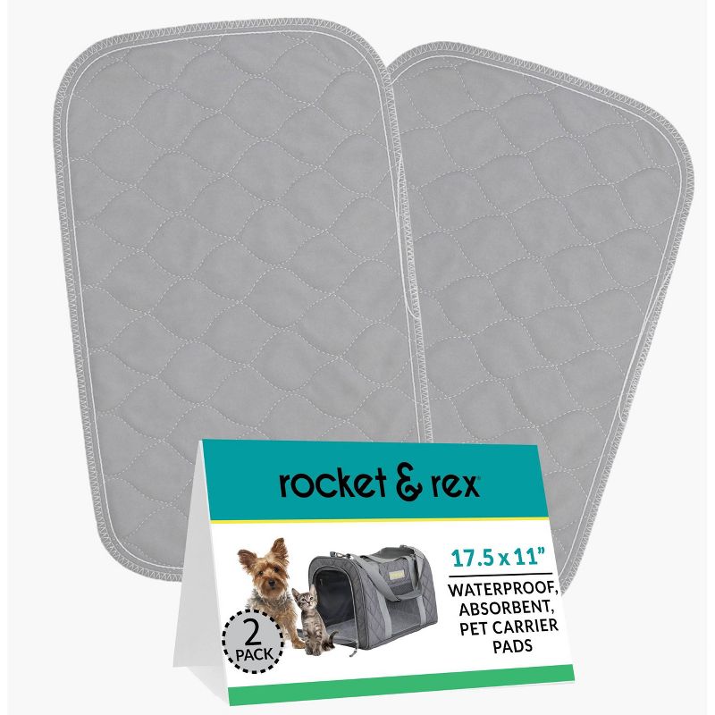 rocket &#38; rex Washable Reusable Pet Carrier Replacement Pads - XS - 2ct, 1 of 7