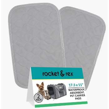 rocket & rex Washable Reusable Pet Carrier Replacement Pads - XS - 2ct