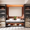 Rectangular Framed Tempered Glass Wall-Mounted Bathroom Vanity Mirror - 3 of 4