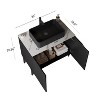 NicBex Bathroom Vanity with Sink ,Bathroom Sink Vanity with with Sink Hole Cover and Drain,30 inch Bathroom Sink Cabinet for Bathroom,Black/Green - 3 of 4