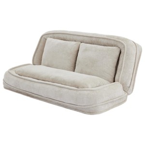 SEVOBAL Double Human Dog Bed Lazy Sofa Loveseat Extra Large Floor Couch Sit Lie Down 2-In-1 5 Adjustable Position Chair, Beige, 14.96"*14.96"*60.24" - 1 of 4