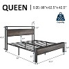 AMERLIFE Platform Bed Frame with Charging Station Storage Headboard, Noise-Free - 2 of 4