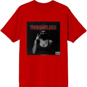 "Thoughless" Album Cover Masked Woman Adult Crew Neck Short Sleeve Tee - 1 of 2