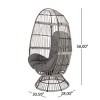 Egg Chair,Outdoor Basket Shape Swivel Egg Chair With Cushion,Wicker Egg Chair,Egg Chairs For Patio-Cuddlewood - 4 of 4