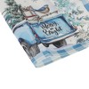 Unique Bargains Christmas Place Mats Flax Light Blue White 11.8"x17.7" 2 Pcs - 4 of 4