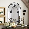 Beautyolove 28 in. W x 40 in. H Arched Black Metal Framed Wall Mirror - 3 of 4