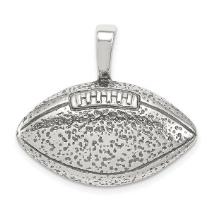 Black Bow Jewelry Sterling Silver 28mm Antiqued Football Profile Pendant - 1 of 4