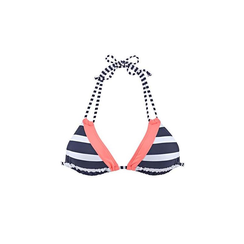 LASCANA Women's Striped Triangle Bikini Swimwear Top Swimsuit Swimwear, 5 of 8
