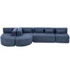 141 Inch Sectional Sofa,Upholstered Sofa Free-combined Sofa Couch with Two Chaise Lounge and Five Back Pillows In Living Room-Maison Boucle - 4 of 4