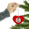 Shelby Cobra Patriotic Logo Heart Love Wood Christmas Tree Holiday Ornament - 3 of 3