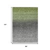 Fern Green And Gray Abstract Washable Indoor Outdoor Area Rug - 3 of 4