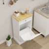 Vynxaria One Drawers and One-Compartment Tilt-Out Trash Cabinet Kitchen Trash Cabinet-White - 2 of 4