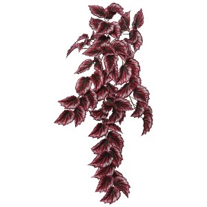 Vickerman Artificial Begonia Hanging Bush 38" Red: Indoor Faux Floral Decor, Polyester & Plastic - 1 of 2