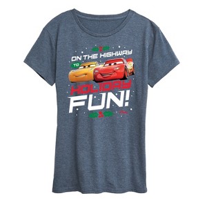 Women's - Disney - On The Highway To Holiday Fun Short Sleeve Graphic T-Shirt - 1 of 4