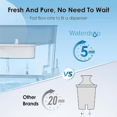 Waterdrop 40-Cup Large Clear and Black Water Filter Dispenser